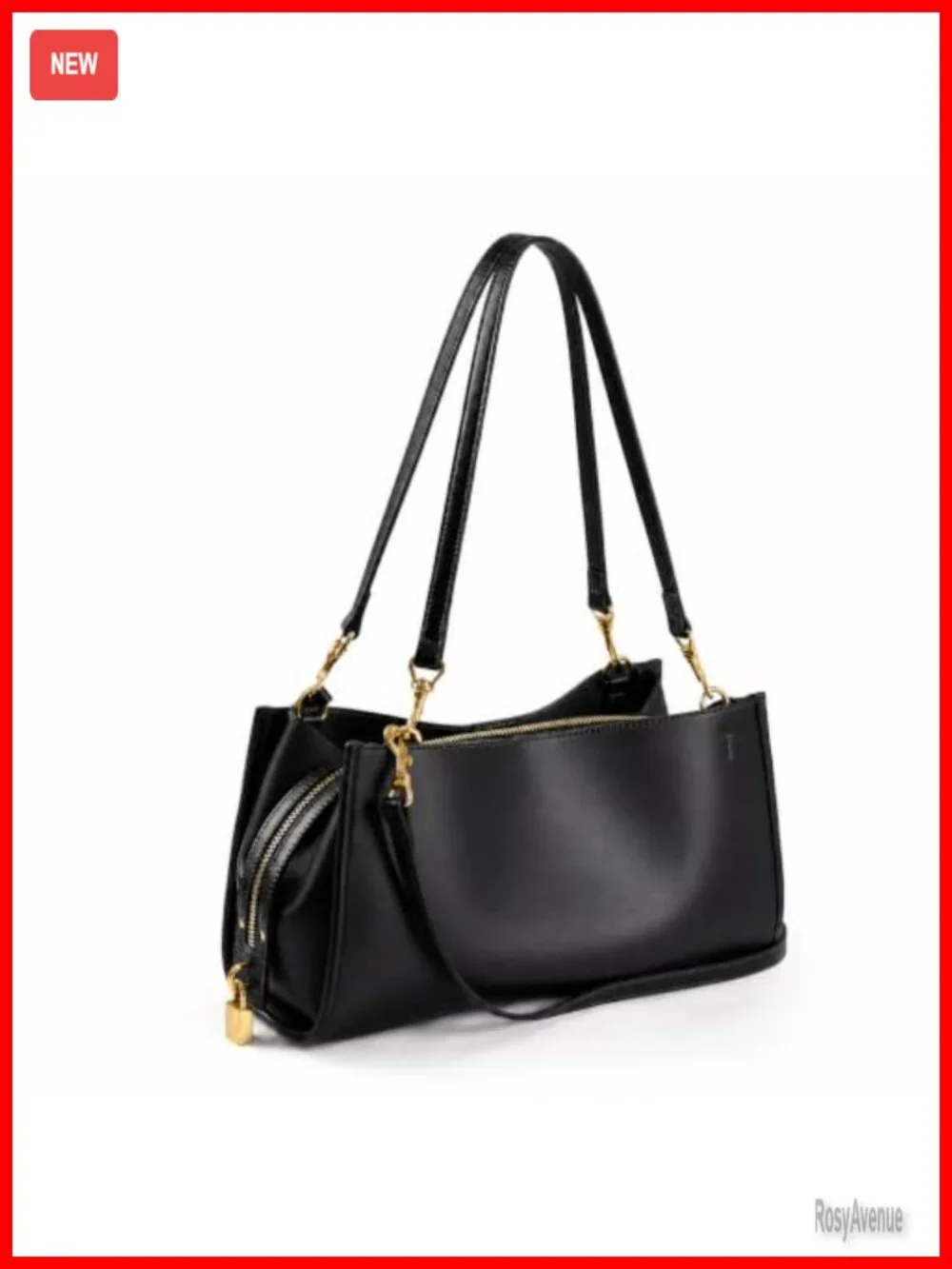 Vintage Shoulder Bag Women Faux Leather Tote Slouchy Hobo with Straps